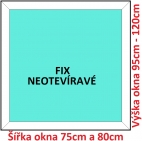 Plastov okna FIX SOFT rka 75 a 80cm x vka 95-120cm